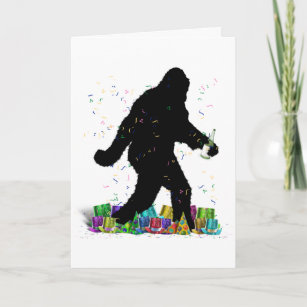 Gone Squatchin' In The New Year Card