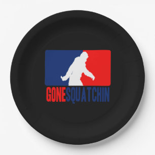 Gone Squatchin League Paper Plate