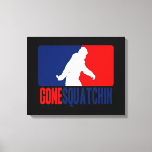 Gone Squatchin League Style Canvas Print