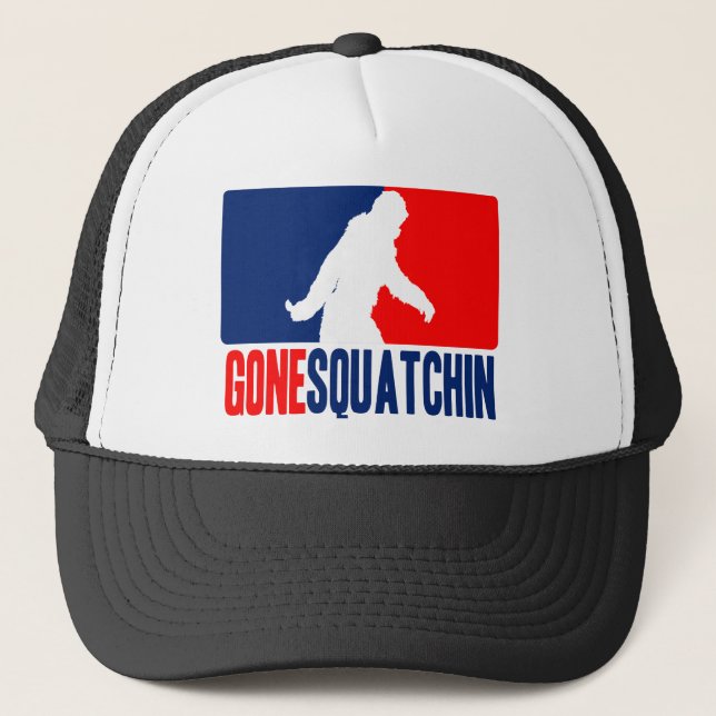 Gone Squatchin League Style Trucker Hat (Front)
