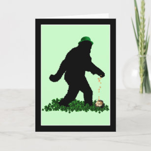 Gone Squatchin' on St. Patrick's Day Card