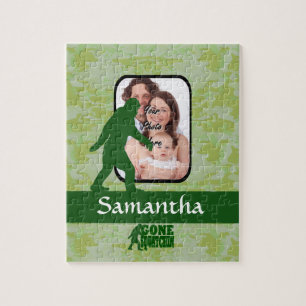 Gone squatchin photo template jigsaw puzzle