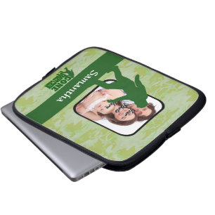 Gone squatchin photo template laptop sleeve