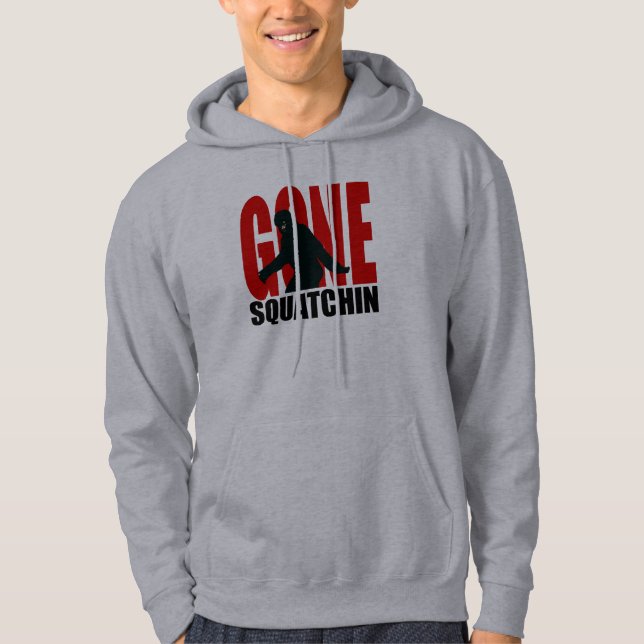 Gone Squatchin (Red & Black) Hoodie (Front)