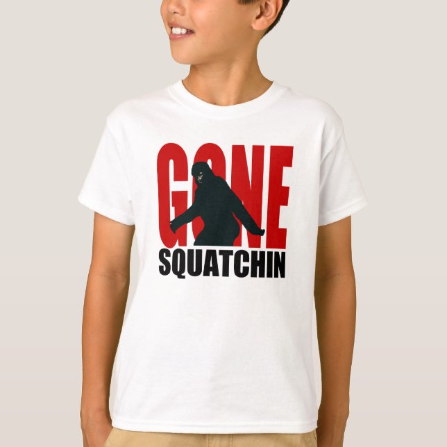 Gone Squatchin (Red & Black) T-Shirt (Front)