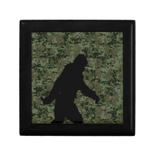 Gone Squatchin Silhouette on Digital Camouflage Gift Box