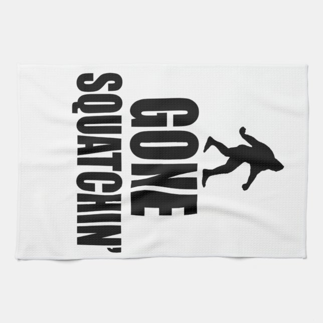 Gone Squatchin' Tea Towel (Horizontal)