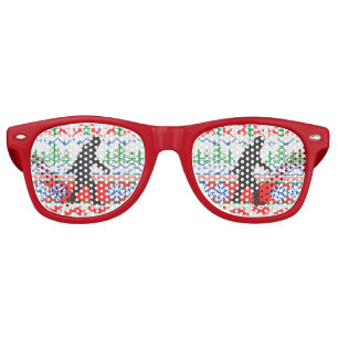 Gone Squatchin Ugly Christmas Sweater Knit Style Retro Sunglasses
