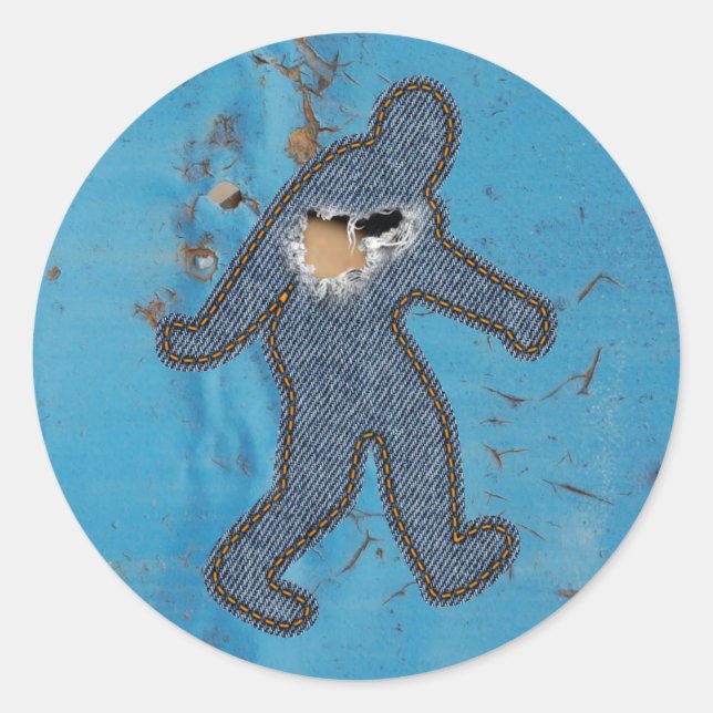 Gone Squatchin Vintage Classic Round Sticker (Front)