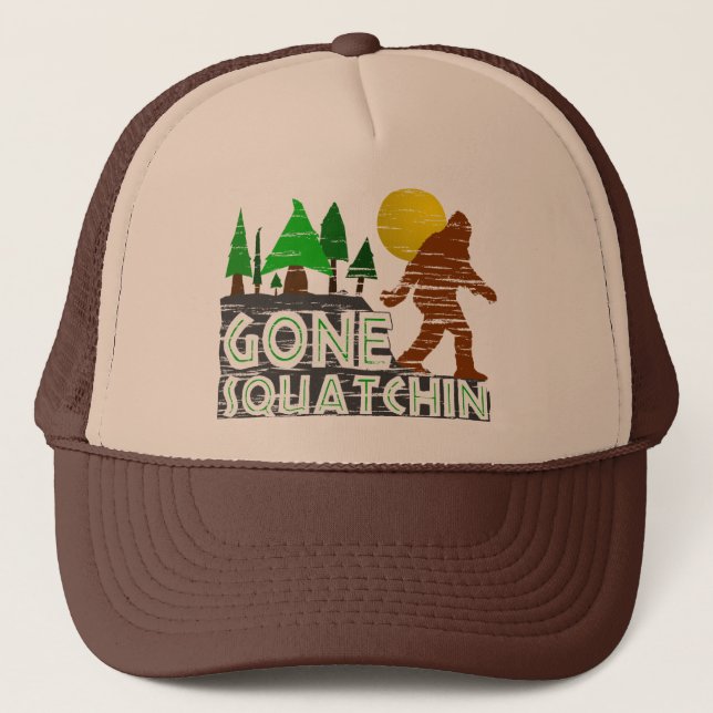 Gone Squatchin Vintage Distressed Hat (Front)