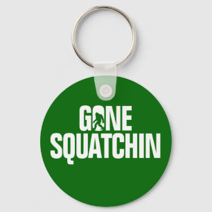 Gone Squatchin - White and Green Key Ring