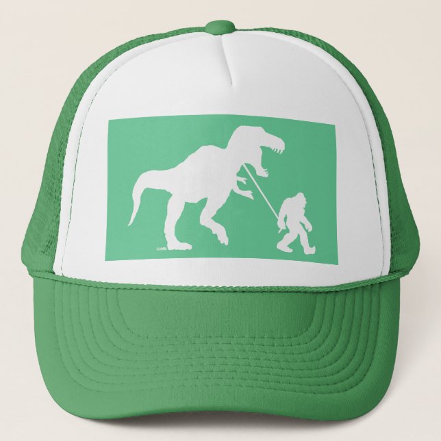 Gone Squatchin with T-rex Trucker Hat (Front)
