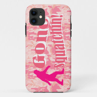 Gone Squatching on pink camouflage iPhone 11 Case