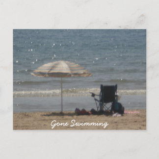 Gone Swimming Postcard