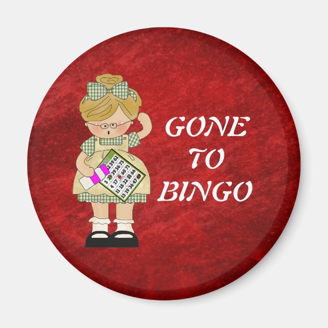 GONE TO BINGO magnet (Front)