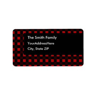 Gone to Plaid Address Label