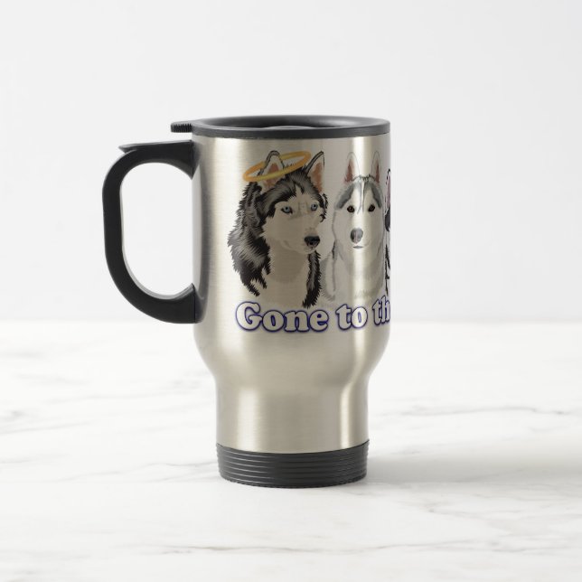 Gone to the Snow Dogs Travel Mug (Left)