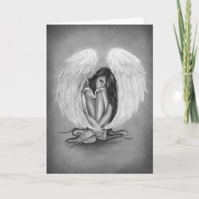 Gone too soon Angel Greeting Card (Front)