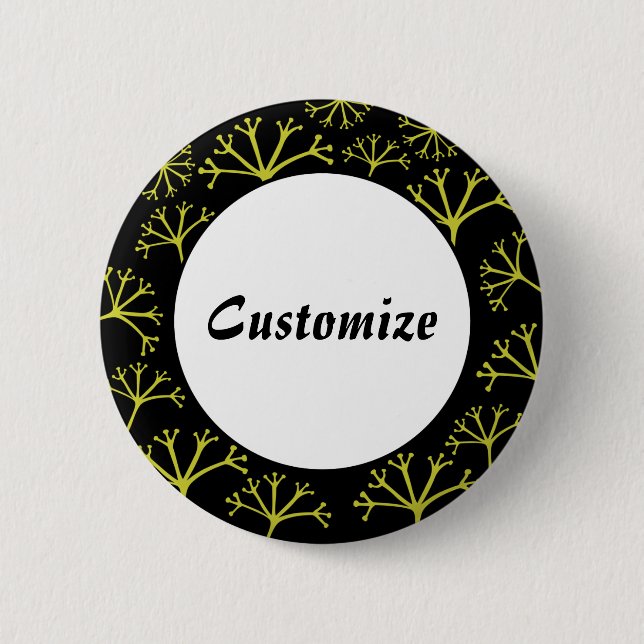 Gone with the Wind Template - Black 6 Cm Round Badge (Front)