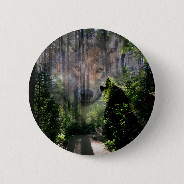 Gone with the Wolves 6 Cm Round Badge (Front)