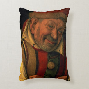 Gonella, the Ferrara court jester, c.1445 Decorative Cushion
