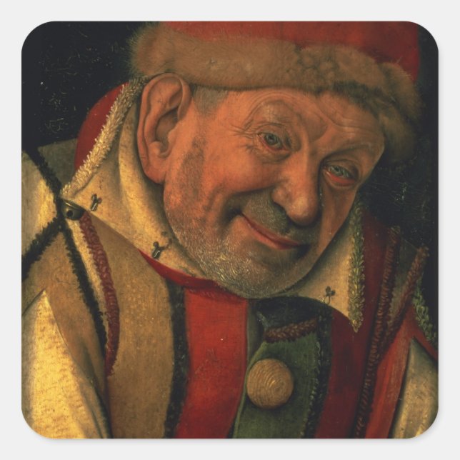 Gonella, the Ferrara court jester, c.1445 Square Sticker (Front)