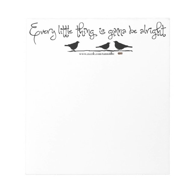 Gonna Be Alright Notepad (Front)