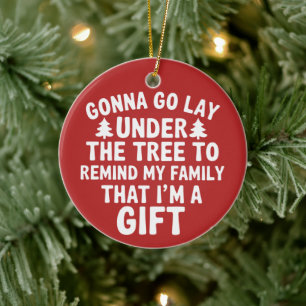 Gonna go Lay Under The Tree To Remind My Family  Ceramic Ornament