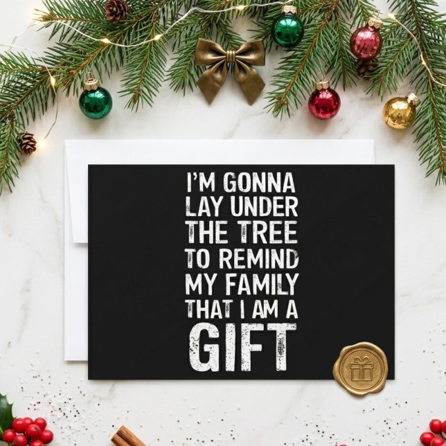 Gonna Lay Under The Tree Xmas Family Gifts Holiday Card (Creator Uploaded)