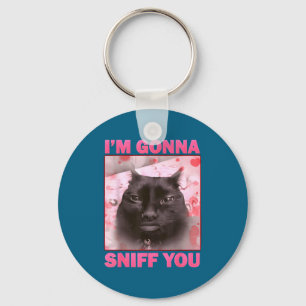 Gonna sniff funny brainrot cats meme for woman man key ring