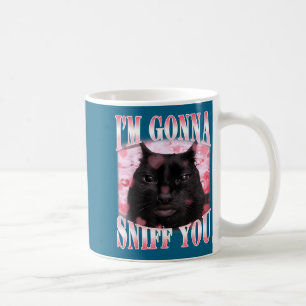 Gonna sniff funny brainrot stupid cat meme graphic coffee mug