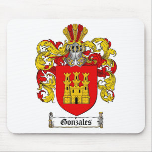 GONZALES FAMILY CREST -  GONZALES COAT OF ARMS MOUSE PAD