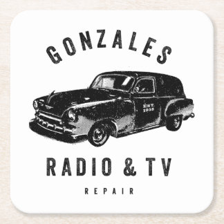 Gonzales Radio & TV Paper Coaster