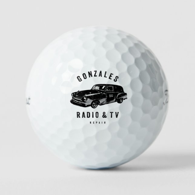 Gonzales Radio & TV Repairl Golf Balls (Front)