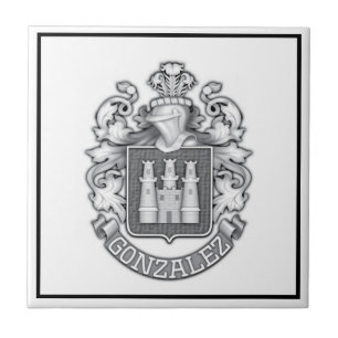 Gonzalez Family Crest Ceramic Tile