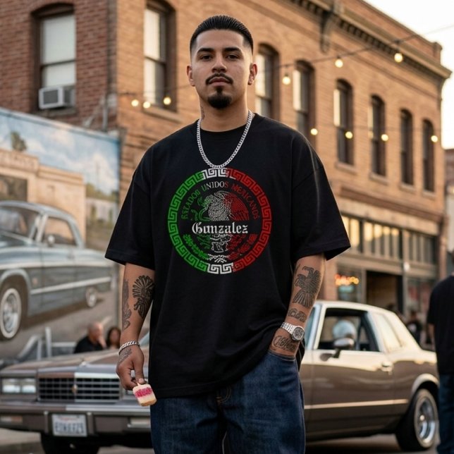 Gonzalez Last name Mexico themed T-shirt Men (Gonzalez Last name Mexico themed T-shirt Men)