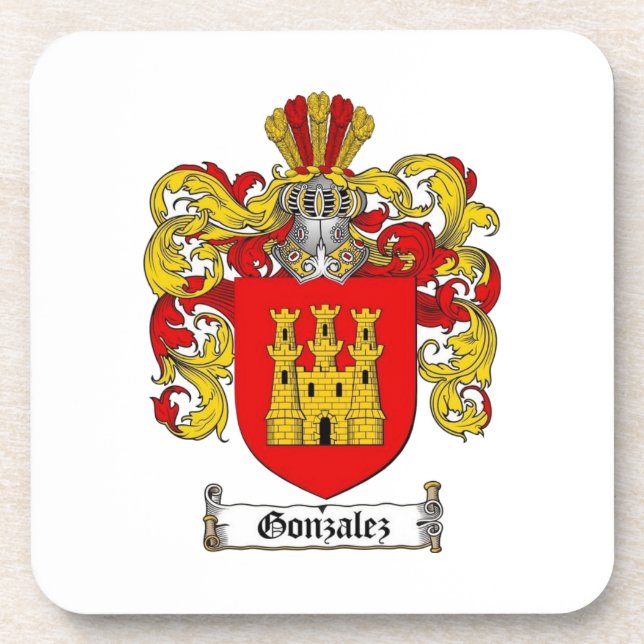 Gonzalez [Spanish] Family Crest * Beverage Coaster (Front)