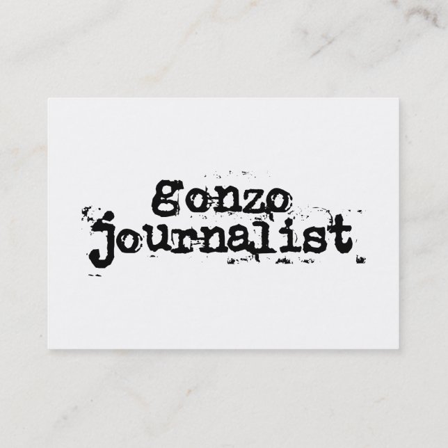 Gonzo Journalist Business Card (Back)
