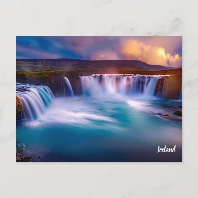 Gooafoss Iceland Waterfall Postcard (Front)