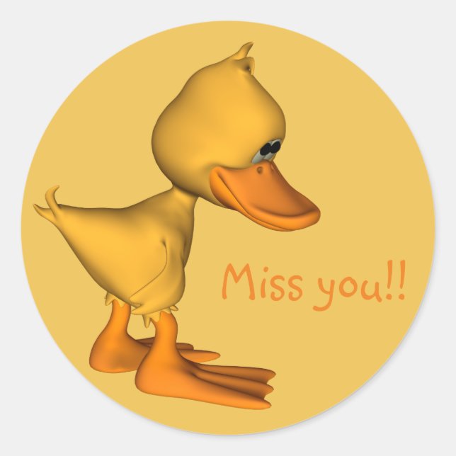 Goober the Duck Classic Round Sticker (Front)