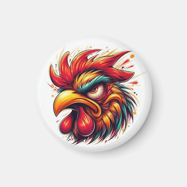 Goober the Furious Rooster Magnet (Front)