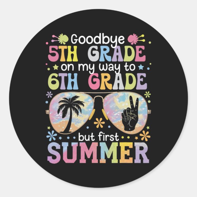 Good15  classic round sticker (Front)