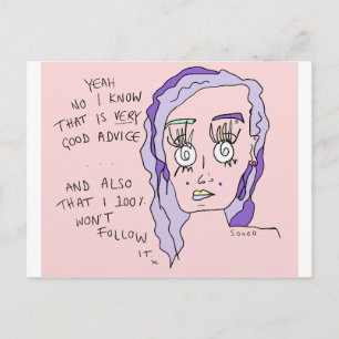 Good Advice Postcard Print #overheard