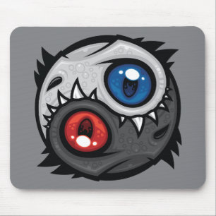 Good and Evil Dragon Yin Yang Mouse Pad