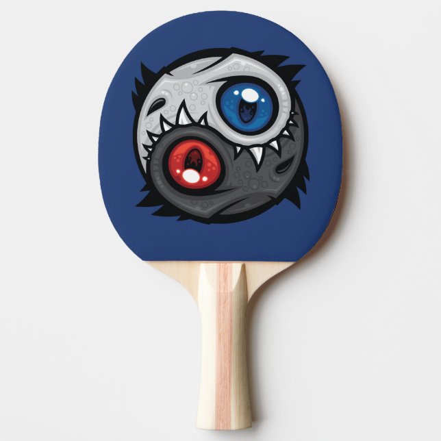 Good and Evil Dragon Yin Yang Ping Pong Paddle (Front)