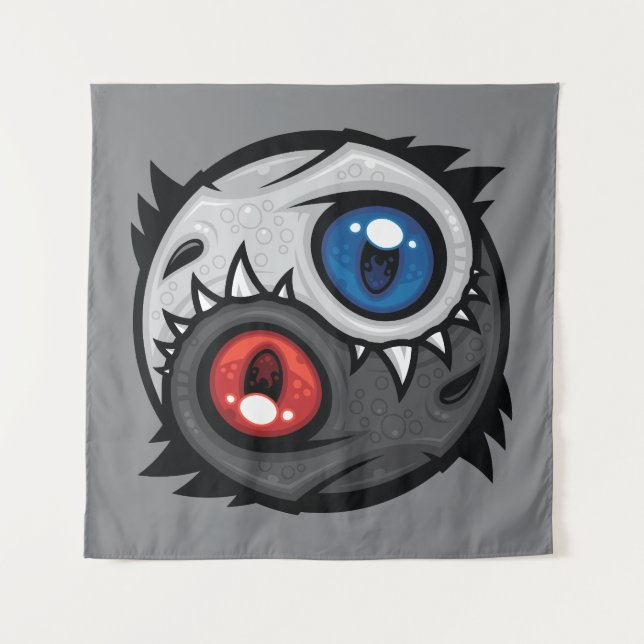 Good and Evil Dragon Yin Yang Tapestry (Front)