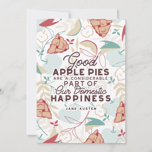 Good Apple Pies Quote Holiday Card (Front)
