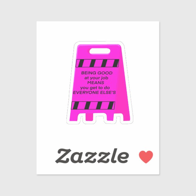 Good at Job (pink) Sticker (Sheet)