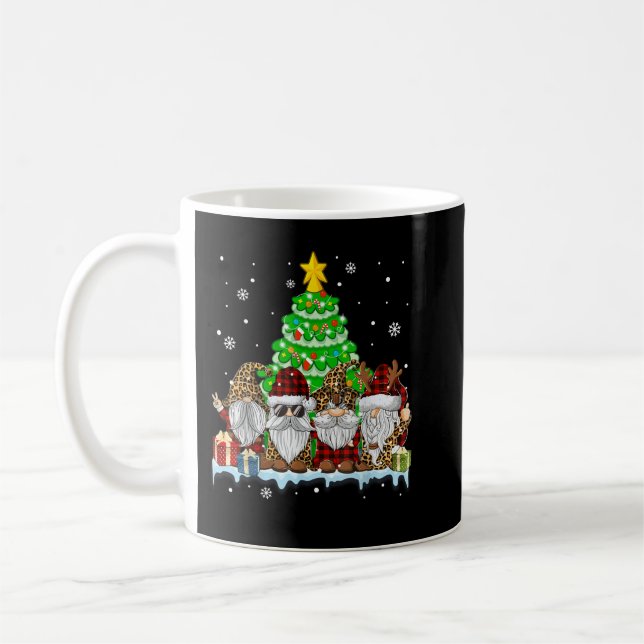 Good Attractive Gnome In Buffalo Plaid Leopard Ugl Coffee Mug (Left)