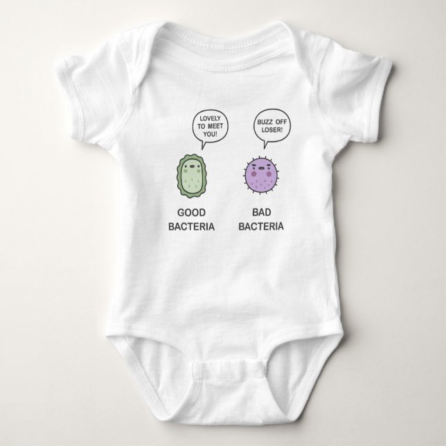 Good Bacteria, Bad Bacteria Baby Bodysuit (Front)